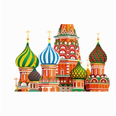 Moscow-kremlin-saint-basils-cathedral-red-square-l-vector-illustration-moscow-building Cosmetic Bag (medium) by Jancukart