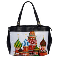 Moscow-kremlin-saint-basils-cathedral-red-square-l-vector-illustration-moscow-building Oversize Office Handbag by Jancukart