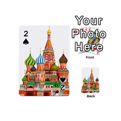 Moscow-kremlin-saint-basils-cathedral-red-square-l-vector-illustration-moscow-building Playing Cards 54 Designs (mini)