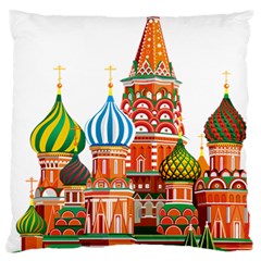 Moscow-kremlin-saint-basils-cathedral-red-square-l-vector-illustration-moscow-building Large Cushion Case (two Sides)