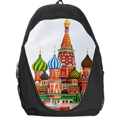 Moscow-kremlin-saint-basils-cathedral-red-square-l-vector-illustration-moscow-building Backpack Bag by Jancukart