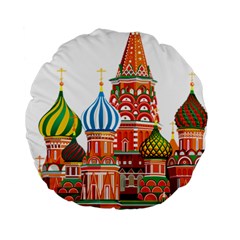 Moscow-kremlin-saint-basils-cathedral-red-square-l-vector-illustration-moscow-building Standard 15  Premium Round Cushions