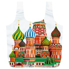 Moscow-kremlin-saint-basils-cathedral-red-square-l-vector-illustration-moscow-building Full Print Recycle Bag (xl)