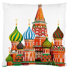 Moscow-kremlin-saint-basils-cathedral-red-square-l-vector-illustration-moscow-building Standard Flano Cushion Case (one Side)