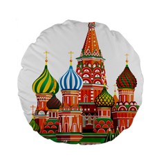 Moscow-kremlin-saint-basils-cathedral-red-square-l-vector-illustration-moscow-building Standard 15  Premium Flano Round Cushions