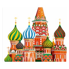 Moscow-kremlin-saint-basils-cathedral-red-square-l-vector-illustration-moscow-building Double Sided Flano Blanket (small) 