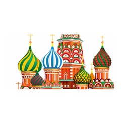 Moscow-kremlin-saint-basils-cathedral-red-square-l-vector-illustration-moscow-building Satin Wrap 35  X 70 