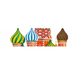 Moscow-kremlin-saint-basils-cathedral-red-square-l-vector-illustration-moscow-building Oblong Satin Scarf (16  X 60 )