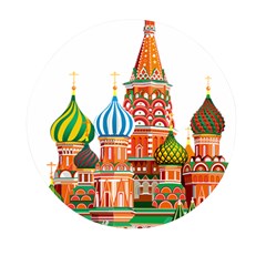 Moscow-kremlin-saint-basils-cathedral-red-square-l-vector-illustration-moscow-building Mini Round Pill Box by Jancukart