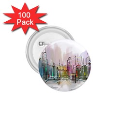 Drawing-watercolor-painting-city 1 75  Buttons (100 Pack)  by Jancukart