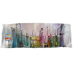 Drawing-watercolor-painting-city Body Pillow Case Dakimakura (two Sides)