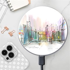 Drawing-watercolor-painting-city Wireless Charger by Jancukart