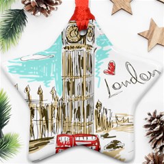 Big-ben-paris-clock-tower-vector-painted-london Ornament (star) by Jancukart