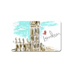 Big-ben-paris-clock-tower-vector-painted-london Magnet (Name Card) Front