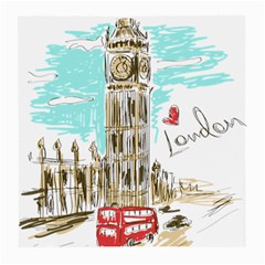 Big-ben-paris-clock-tower-vector-painted-london Medium Glasses Cloth