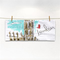 Big-ben-paris-clock-tower-vector-painted-london Hand Towel