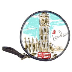 Big-ben-paris-clock-tower-vector-painted-london Classic 20-cd Wallets