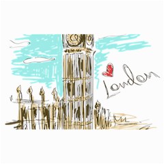 Big-ben-paris-clock-tower-vector-painted-london Cosmetic Bag (medium)