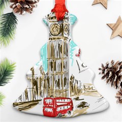 Big-ben-paris-clock-tower-vector-painted-london Christmas Tree Ornament (two Sides)