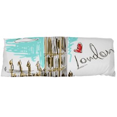 Big-ben-paris-clock-tower-vector-painted-london Body Pillow Case Dakimakura (two Sides) by Jancukart