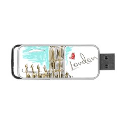 Big-ben-paris-clock-tower-vector-painted-london Portable Usb Flash (two Sides)