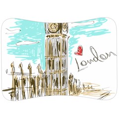 Big-ben-paris-clock-tower-vector-painted-london Velour Seat Head Rest Cushion