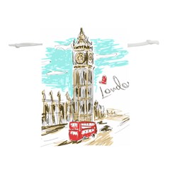 Big-ben-paris-clock-tower-vector-painted-london Lightweight Drawstring Pouch (m)