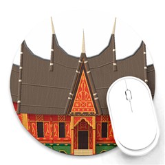 Gadang-minangkabau-people Round Mousepads by Jancukart