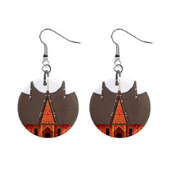 Gadang-minangkabau-people Mini Button Earrings by Jancukart