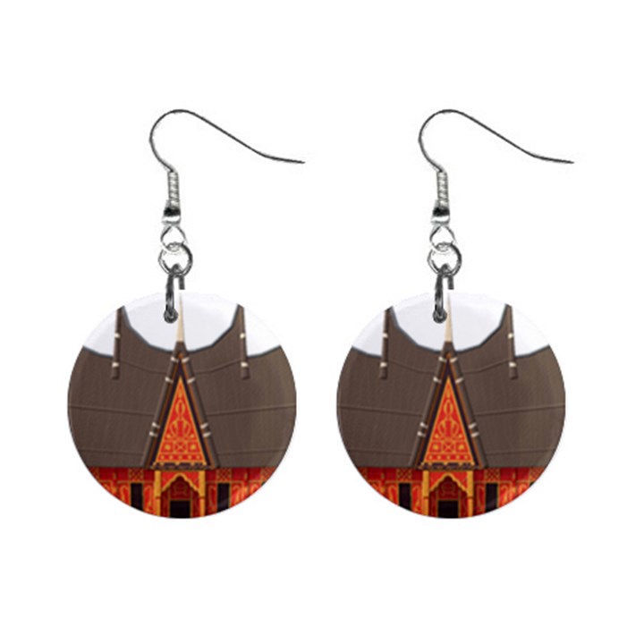 Gadang-minangkabau-people Mini Button Earrings