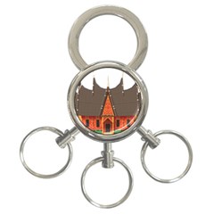 Gadang-minangkabau-people 3-ring Key Chain