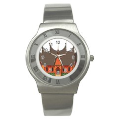 Gadang-minangkabau-people Stainless Steel Watch by Jancukart