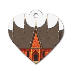 Gadang-minangkabau-people Dog Tag Heart (two Sides) by Jancukart