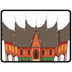 Gadang-minangkabau-people Fleece Blanket (large)  by Jancukart