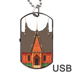 Gadang-minangkabau-people Dog Tag Usb Flash (one Side)