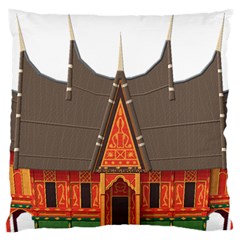 Gadang-minangkabau-people Large Cushion Case (two Sides) by Jancukart