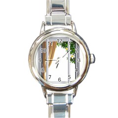 Window Round Italian Charm Watch