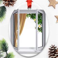 Window Oval Ornament (two Sides)