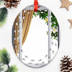 Window Oval Filigree Ornament (two Sides)