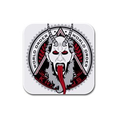 Krampus Rubber Square Coaster (4 Pack) by Jancukart