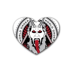 Krampus Rubber Heart Coaster (4 Pack) by Jancukart