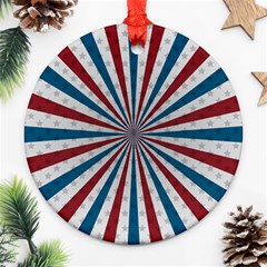 Usa-deco-background Ornament (round) by Jancukart