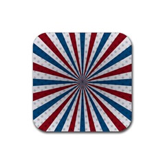 Usa-deco-background Rubber Coaster (square)