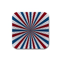 Usa-deco-background Rubber Square Coaster (4 Pack) by Jancukart