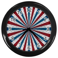 Usa-deco-background Wall Clock (black)