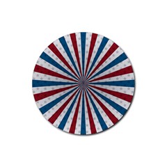 Usa-deco-background Rubber Coaster (round)