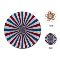 Usa-deco-background Playing Cards Single Design (round)