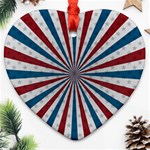 Usa-deco-background Heart Ornament (Two Sides) Front