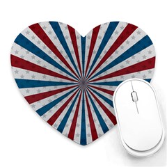 Usa-deco-background Heart Mousepads