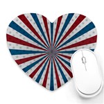 Usa-deco-background Heart Mousepads Front